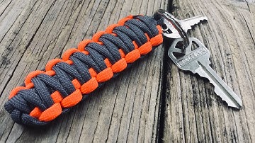 How to make the double cobra knot Paracord key fob