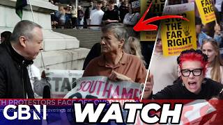 Portsmouth: Anti-racism protesters REFUSE to speak to GB News - ‘don’t want to engage in debate!’