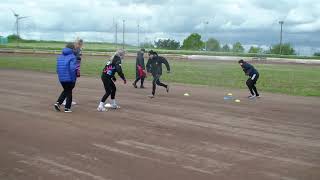 Nynke Sijbesma warming- up spel tijdens Speedway Womens Academy in Wittstock, 16 mei 2026