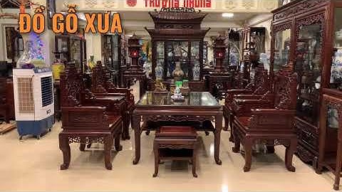 CHỌN BỘ GHẾ VÁCH NGŨ LÂN VỜN CẦU TỦ 8 MÁI Gỗ Gụ Kiểu Xưa | Bàn Ghế | Tủ Rượu | Sập gỗ | TRƯỜNG KỶ GỖ