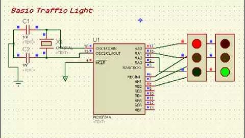 Basic Traffic Light using PIC16F84a