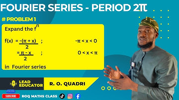 Fourier Series - Period 2π || #Problem 1||  