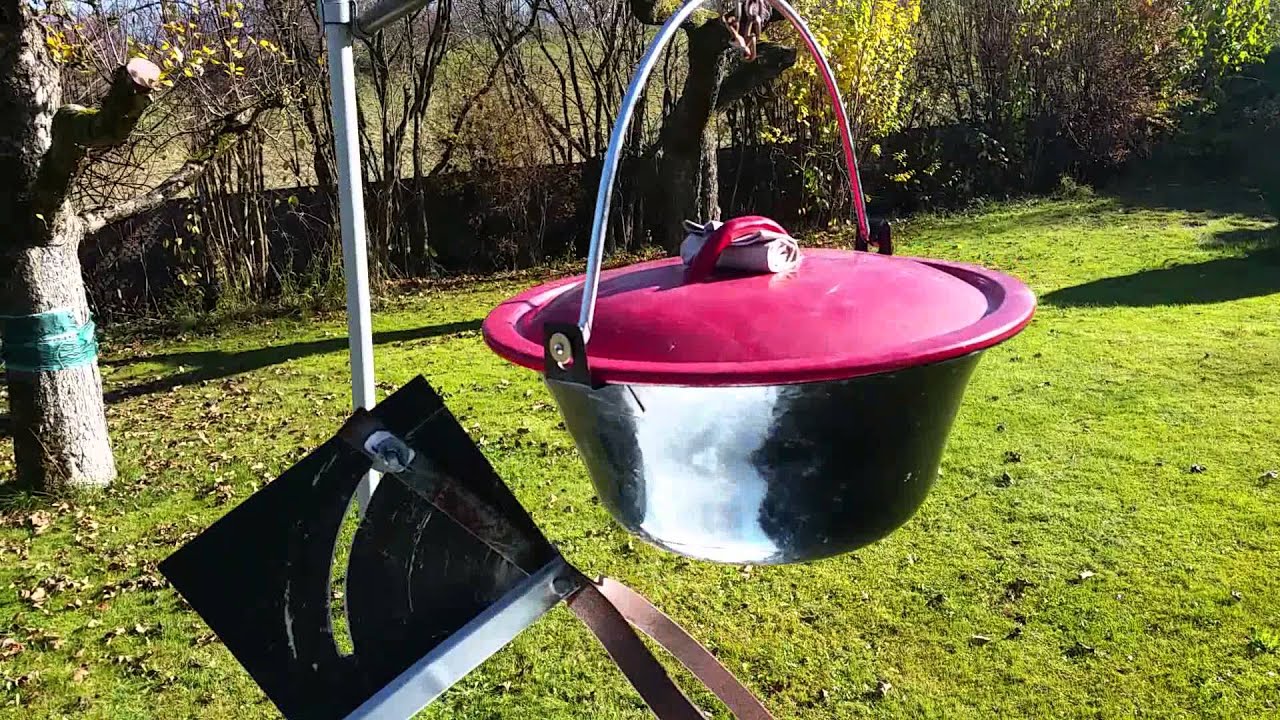 Solar kochen mit selbstgebautem Solarkocher