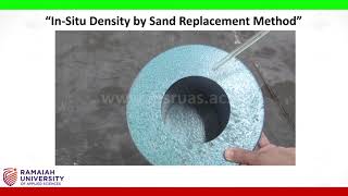 In situ Density By Sand Replacement Method