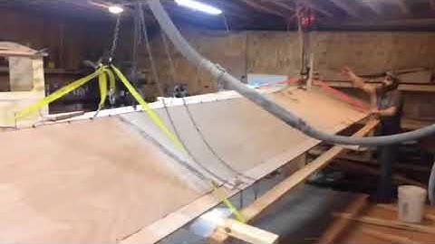 Hoisting the bottom of a 28’ Great Alaskan