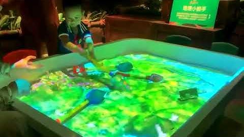 Interactive Sandbox games, AR projection game. Kids Education games