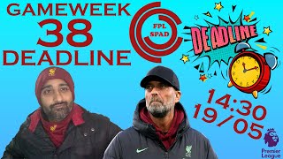 FPL GW38 Deadline Transfer, Captaincy & Live Q&A | Fantasy Premier League 2023/24 ⚽️