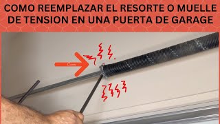 COMO REEMPLAZAR EL RESORTE O MUELLE DE TENSION DE UNA PUERTA DE GARAGE.