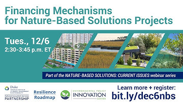 Financing Mechanisms for Nature-Based Solutions Projects