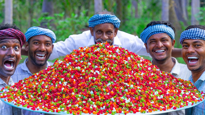 TUTTI FRUTTI | Colourful Papaya Candy with Ice Cream | Papaya Harvesting and Cooking in Village