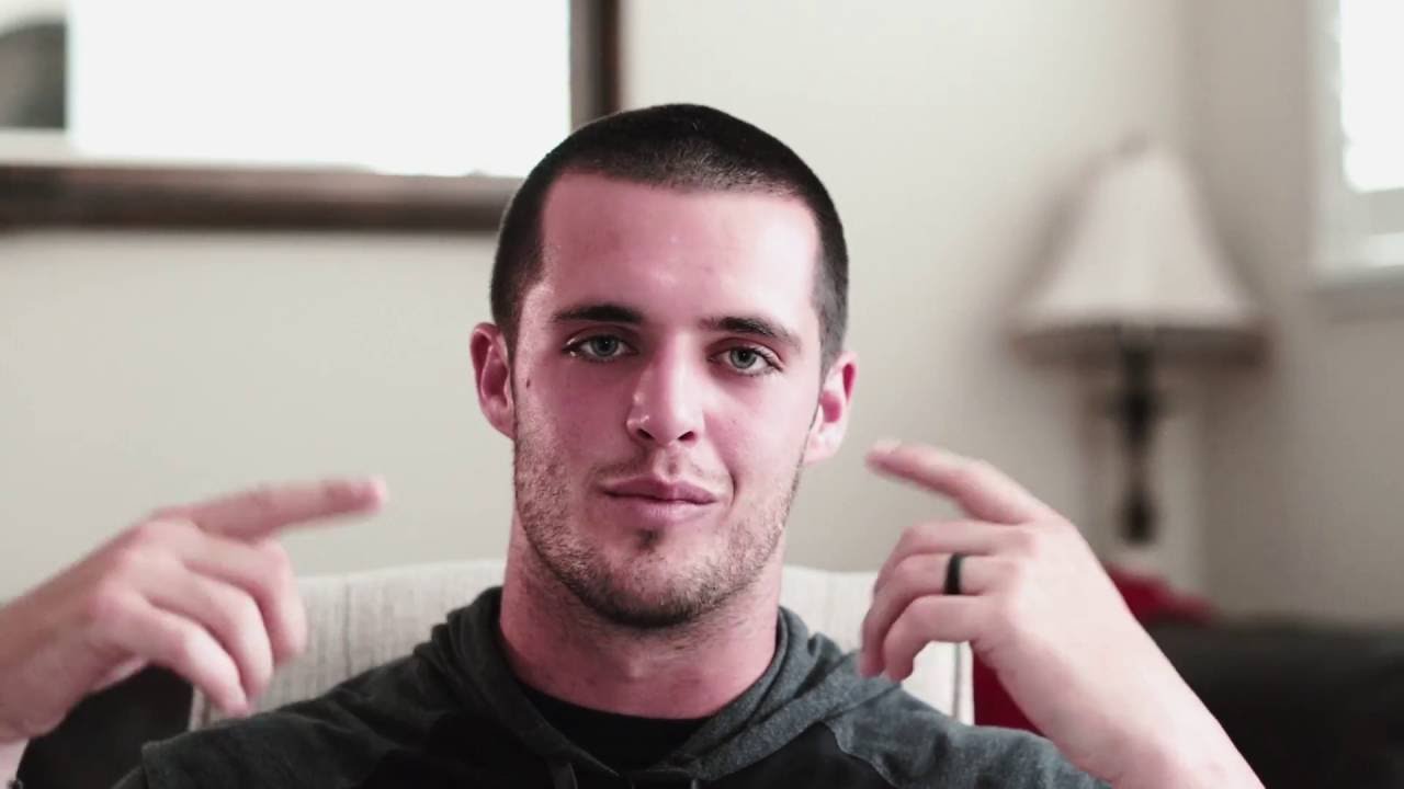First Christian Church of Platte City Missouri  Adam Kelley happened to  notice that Oakland Raiders QB Derek Carr was sporting an interesting tattoo  on his right wrist Its upside down in