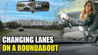 A DANGEROUS MOVE | Changing Lanes to Exit a Roundabout