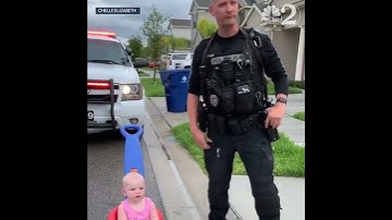 Adorable video shows police officer dad ‘pulling over’ 10-month-old daughter