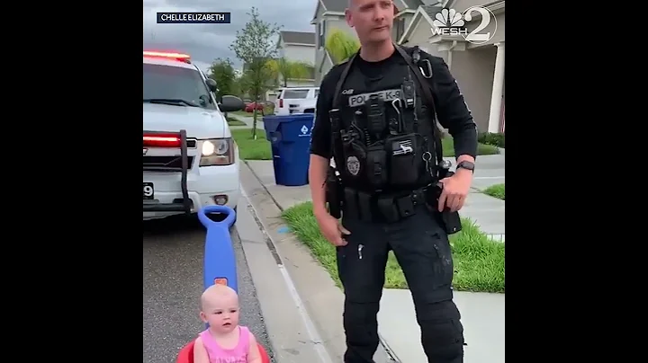 Adorable video shows police officer dad ‘pulling over’ 10-month-old daughter
