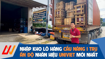 Nhập kho lô hàng cầu nâng 1 trụ Ấn Độ nhãn hiệu UNIVIET mới nhất