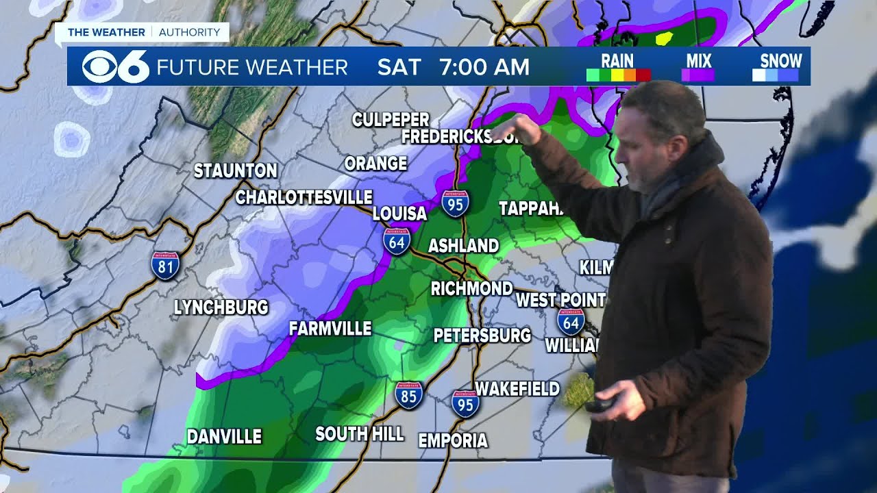 Updated look at chances for snow for parts of Virginia this weekend