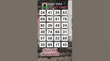 CAN YOU FIND LAST ONE?!Find 3 pairs of identical numbers /Dementia Prevention Quizzes/Tests.No.107