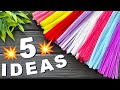 5 IDEAS DIY Pipe Cleaner Crafts Easy Flowers Chenille Stems Decoration Ideas