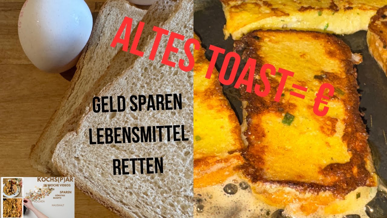 Altes Toast verwerten 🥪 Geniales Resterezept mit Ei | Schnell & günstig kochen#geldsparen#