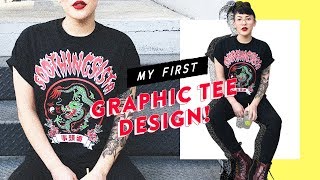 My First Graphic Tee Design! | Try-On Haul | soothingsista