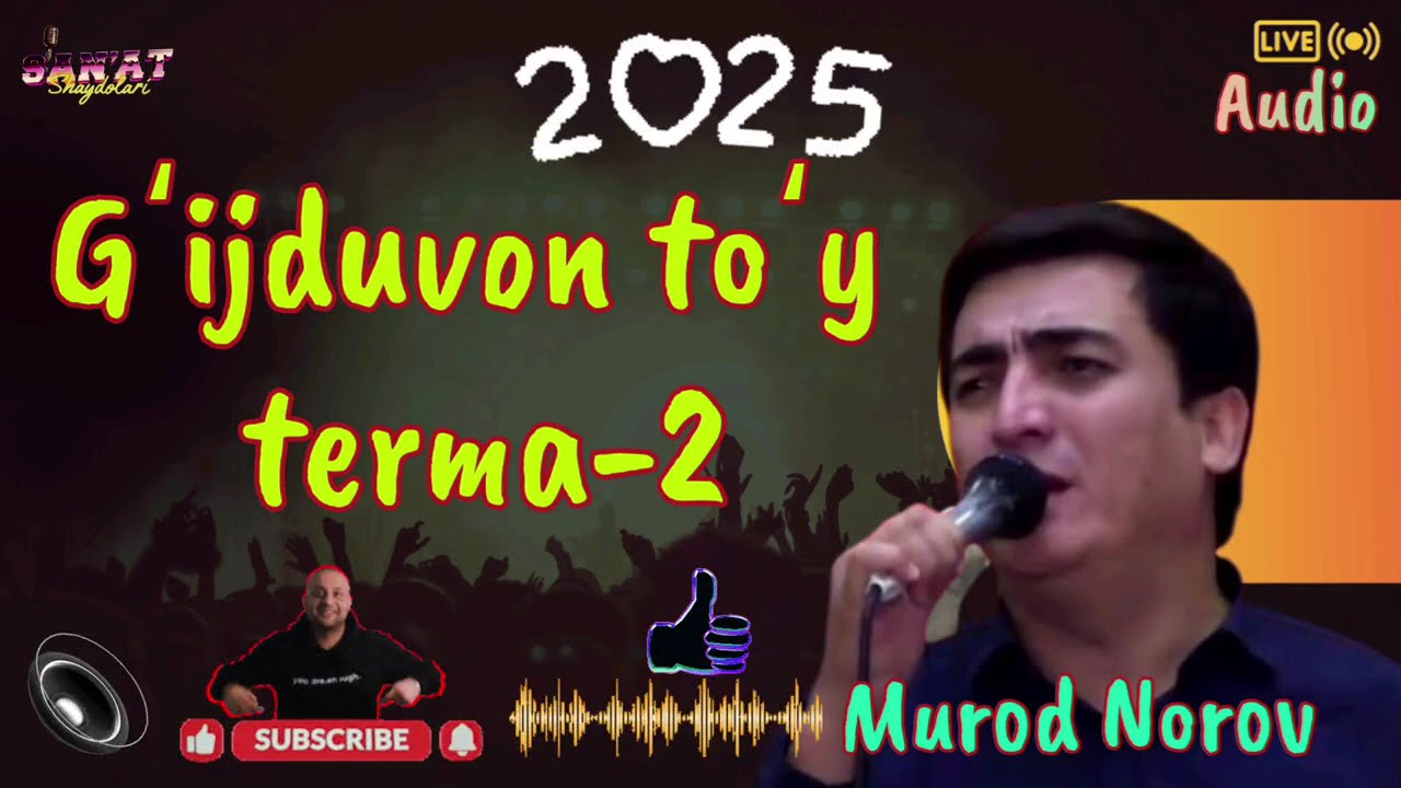 Gʻijduvon toʻy terma-2  Murod Norov (audio) azart toʻybop partiya,🔥👍doira bazmlar  🥁