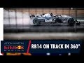 On Board in 360° with Daniel Ricciardo for the RB14's first laps