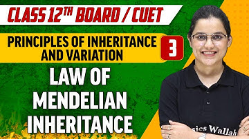 Principles of Inheritance And Variation 03 | Law of Mendelian Inheritance | Class 12th/CUET