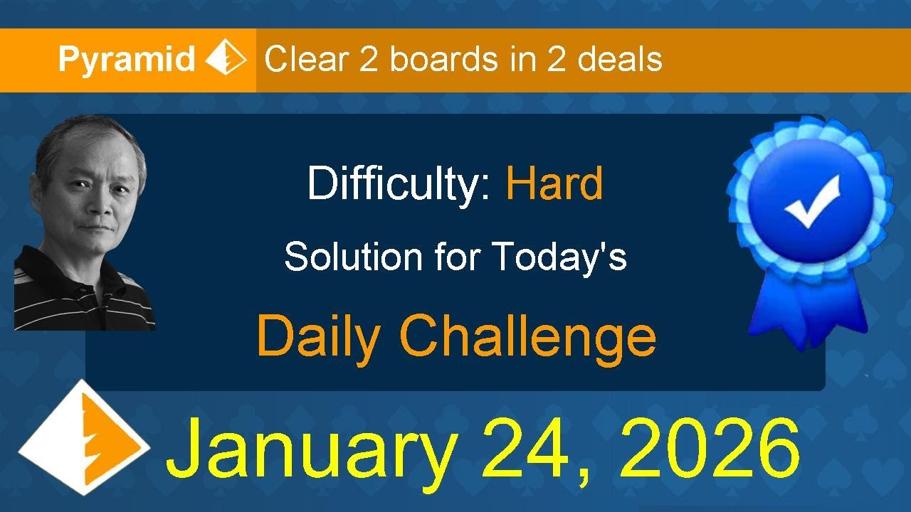 Microsoft Solitaire Collection: Pyramid - Hard - January 24, 2026