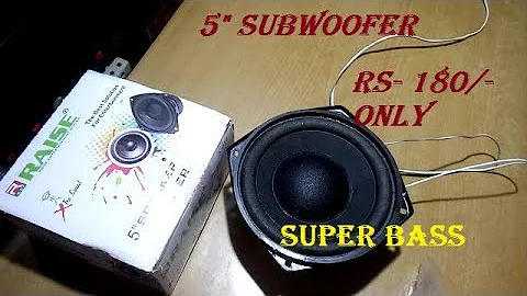 5 Inch subwoofer unboxing & sound test// frequency test