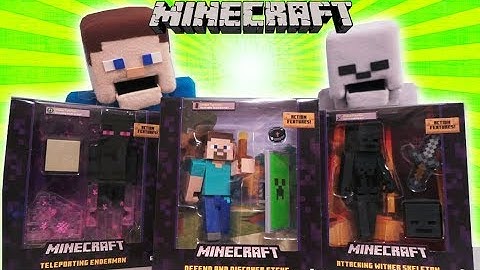 Minecraft Survival mode SERIES 6 (5 inch Action Figures) Wither Skeleton, Enderman Mattel Unboxing