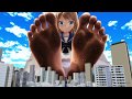 【巨大娘 giantess】足裏大怪獣/Giant foot monster【MMD】