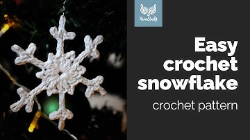 How to crochet an easy snowflake