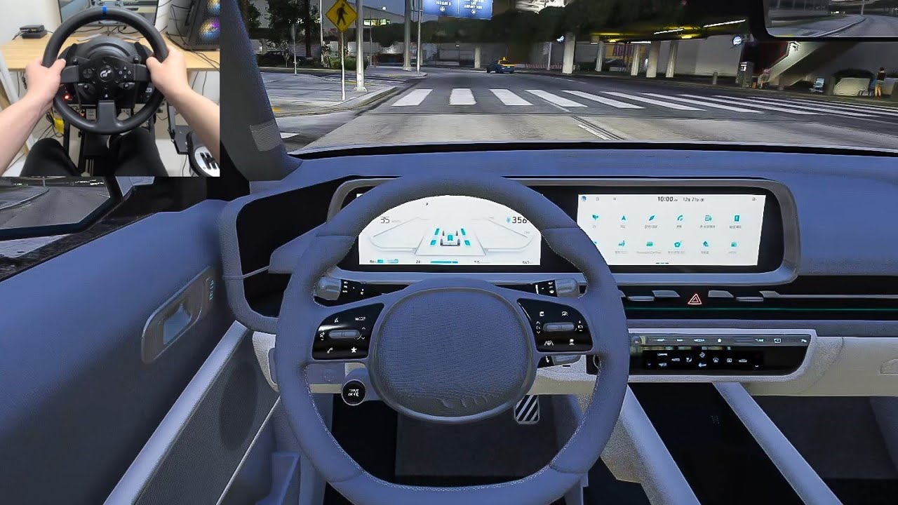 GTA 5 - Hyundai Ioniq 6 [Steering Wheel gameplay] - YouTube