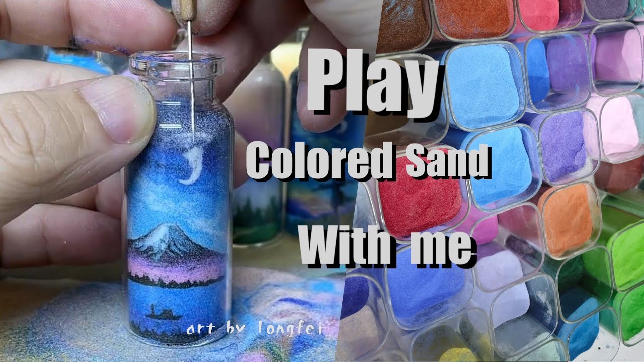 Play sand art with me.sand in bottle sandart sand painting 沙瓶画｜サンドぺ