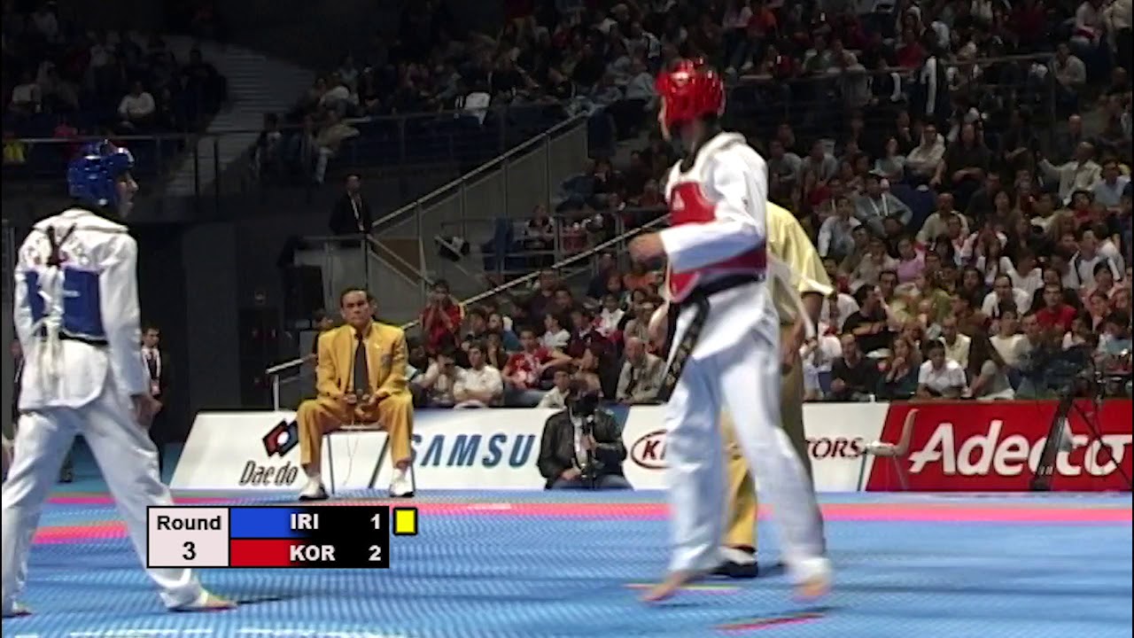 Taekwondo Worlds 2005 Male Fin Final - Nafjam Feirollah (Iran) v Jin Hee Kim (Korea)