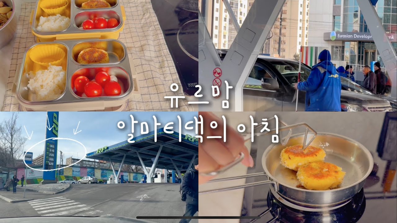 카자흐스탄 알마티 일상 | 산유국 기름값의 위엄. 기승전 도시락싸는 주부의 일상