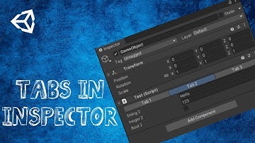 How to Create Tabs in Unity Inspector Using Editor Class