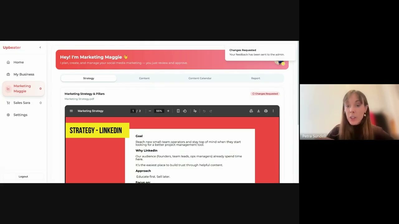 Upbeater Demo - Walkthrough of Human-AI Managers in action