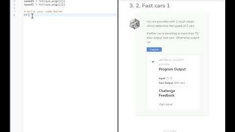 IT-140 Introduction to Python 3.2. Fast cars 1 Codio Challenge