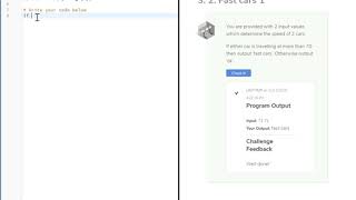 IT-140 Introduction to Python 3.2. Fast cars 1 Codio Challenge