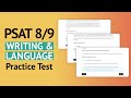 Psat 89 writing and language practice test all answers explained