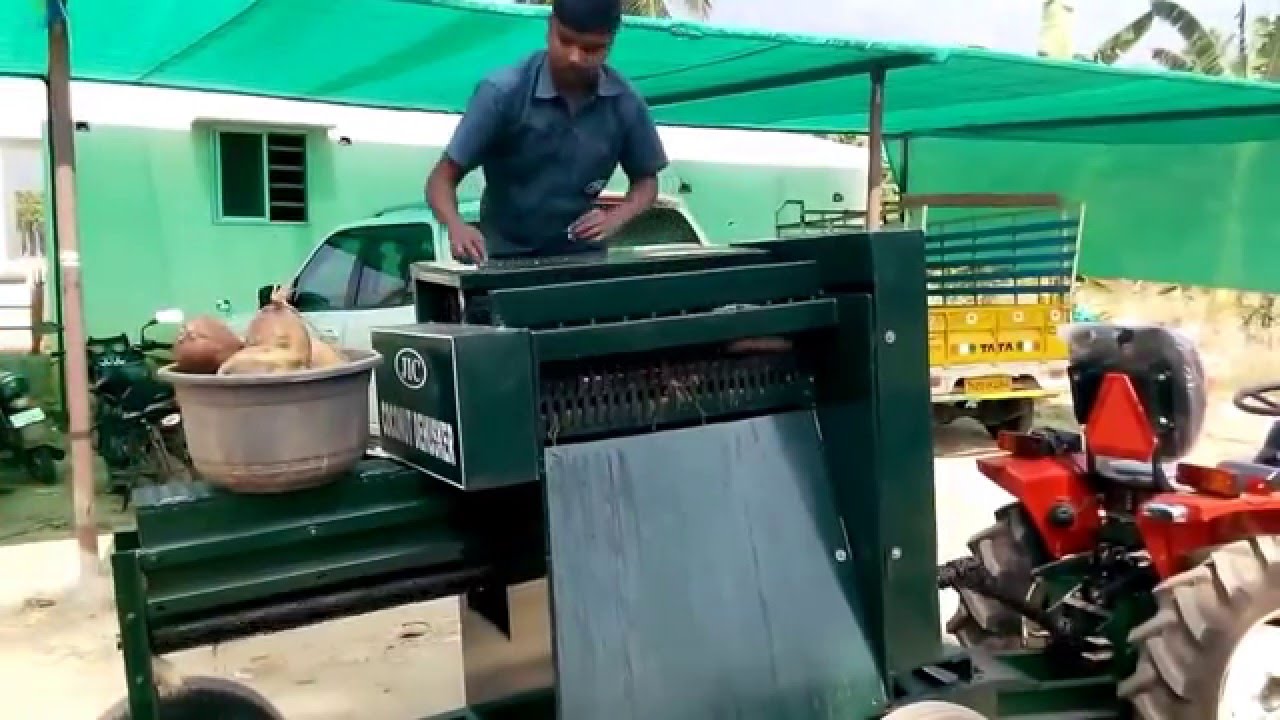 COCONUT DEHUSKER(TRACTOR PTO ATTACHED DRIVEN MODEL)