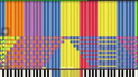 [Noise Challenge / Art MIDI] Tetris BLocks Merge.mid - Legit run in synthesia