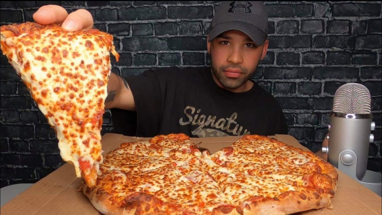 (ASMR) XL DOUBLE CHEESE DOUBLE MEAT PIZZA