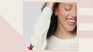 Peace Love World Love Unites Us Mixed Cable Cotton Sweater on QVC