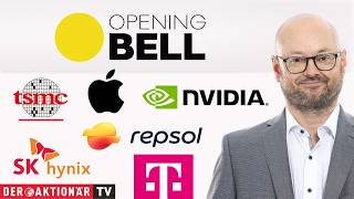 Opening Bell: Telekom, Repsol, SK Hynix, Nvidia, SanDisk, Applied Materials, TSMC, Goldman, Apple