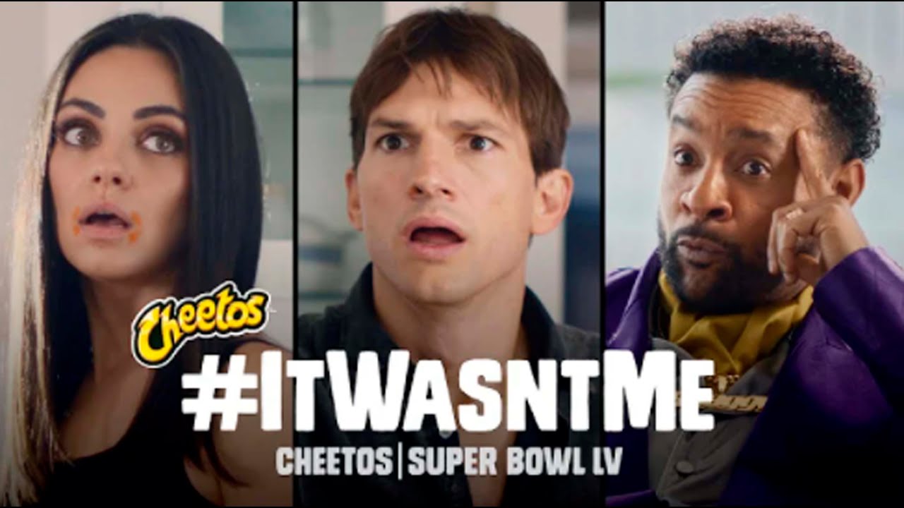 Cheetos Super Bowl Commercial 2021 Shaggy, Ashton Kutcher, Mila Kunis