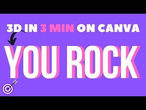 CREATE 3D TEXT IN  LESS THAN 3 MINUTES ON CANVA ||  CANVA TUTORIAL