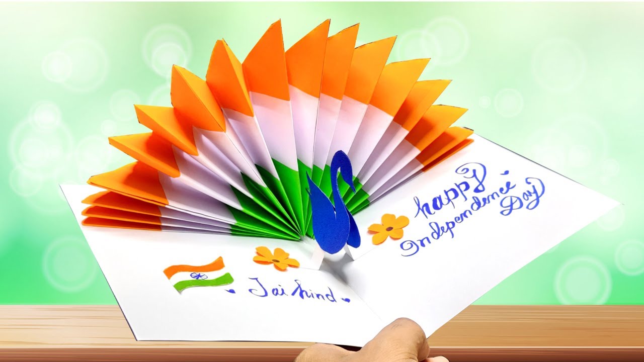 DIY - Independence day pop-up card making | Independence day  greeting card