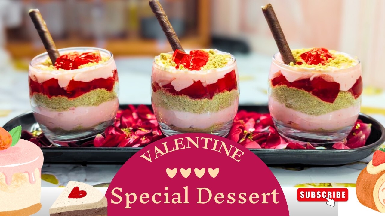 Valentine Special Dessert | STRAWBERRY DESSERT | Special Dessert
